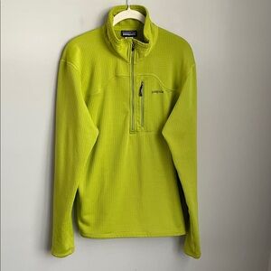 Patagonia R1 Men’s Neon Half-Zip Fleece Pullover Size Large